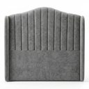 Ver imagem 1 de Cabeceira Estofada Cama Box Queen Arya 160cm Moderna Premium Bouclê Cinza Escuro - Desk Design