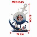 Ver imagem 4 de Porta Retrato Mesa Decoração Casa de Praia Timão Oceano 4x4