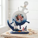 Ver imagem 3 de Porta Retrato Mesa Decoração Casa de Praia Timão Oceano 4x4