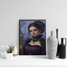 Quadro Pombagira Maria Quitéria do Cemitério 33x24cm - com Vidro:moldura Preta - 1