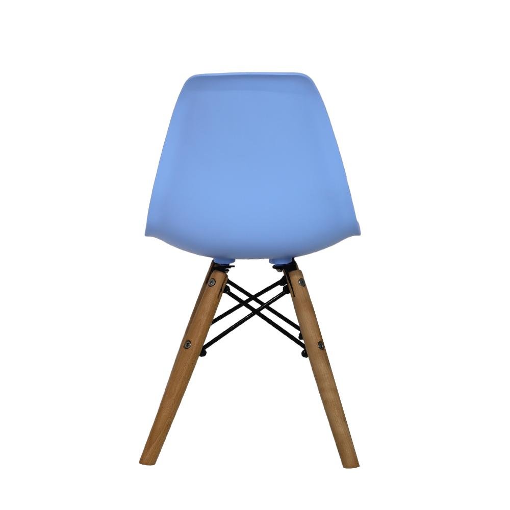 Kit Mesa Redonda Branca 60cm + 2 Cadeiras Charles Eames Eiffel Infantil Kids Azul Claro - 5