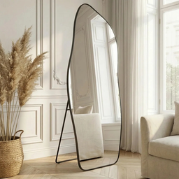 Espelho Grande Corpo Inteiro com Moldura Metal Orgânico Decorativo 170x70cm Luxo - 9