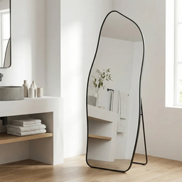 Espelho Grande Corpo Inteiro com Moldura Metal Orgânico Decorativo 170x70cm Luxo - 10