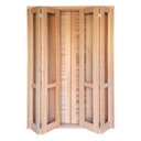 Ver imagem 1 de Porta Balcão Pantográfica Semi-panorâmica com Veneziana Reto Padrão Cedro Bat.14 Cm-2.15(a)x1.20(l)