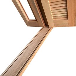 Porta Balcão Pantográfica Semi-panorâmica com Veneziana Reto Padrão Cedro Bat.14 Cm-2.15(a)x1.20(l) - 8