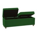 Ver imagem 2 de Canto Alemão Recamier Bau + Painel Paris 90cm Suede Verde - Clique Decor