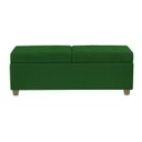 Ver imagem 3 de Canto Alemão Recamier Bau + Painel Paris 90cm Suede Verde - Clique Decor