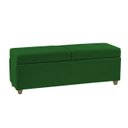 Ver imagem 4 de Canto Alemão Recamier Bau + Painel Paris 90cm Suede Verde - Clique Decor