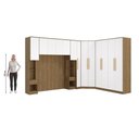 Ver mais imagens de Quarto Modulado Adapt 13 Portas 6 Gavetas MDP 620cm Nogueira-Branco