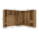 Ver imagem 6 de Quarto Modulado Adapt 13 Portas 6 Gavetas MDP 620cm Nogueira-Branco