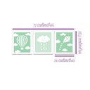 Ver imagem 3 de Kit de Quadros Nuvem 24cmx28,5cm - Cria Arte Laser Azul Claro