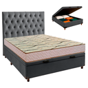 Ver imagem 1 de Kit Cabeceira + Cama Box Bau + Colchão Casal D33 Maxsono Paropas