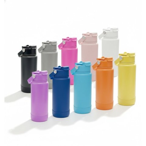 Garrafa Térmica Tr-008 1000ml Aço Inox com Protetor de Silicone:Variado