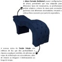 Ver imagem 5 de Maca Estética Estofada Reclinável Ergonômica Veludo Ludmilla:azul Marinho