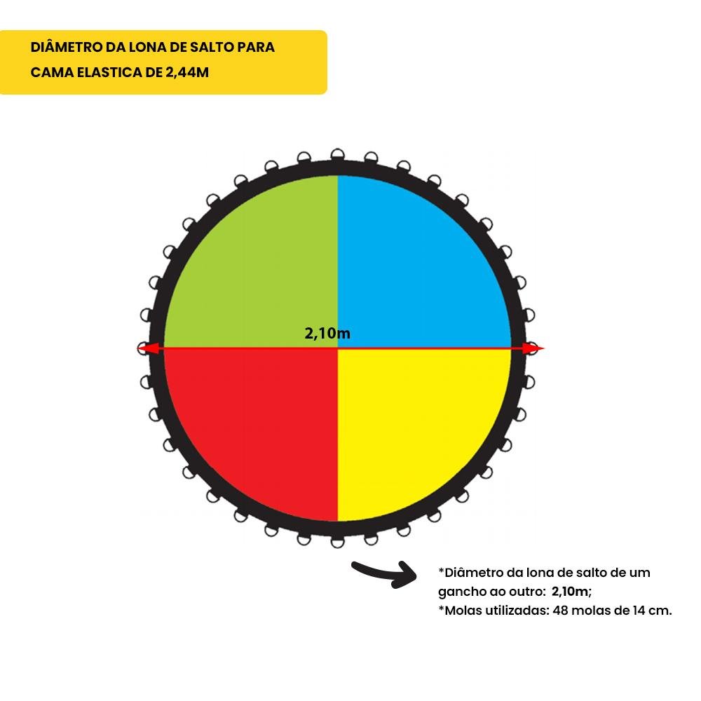 Lona de Salto Verde para Cama Elástica 2,44M ChicoPlay - 3