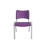 Cadeira Iso para Escola Escritório Comércio Roxa Base Branca Ecomhome - 2
