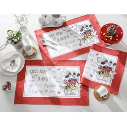 Jogo Americano 4 Peças Dohler Clean 45x31cm Mickey e Minnie 16 D - 1