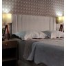 Cabeceira Casal Estofada Double Suede Bege 140 X 60 Rbl - 1