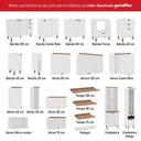 Ver imagem 3 de Armário de Cozinha Iluminata Flora 7 Portas 4 Gavetas MDF Branco Ébano