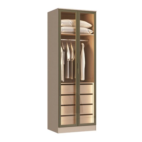 Guarda Roupa Modulado 2 Portas Reflecta Requinte 100% MDF