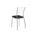Ver imagem 6 de Cadeira Sala de Jantar 1700 Kit Aço 2 Uni Prata - Assento Courano Cacau - Carraro