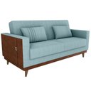 Ver imagem 2 de Sofa Cama 2 Lugares 203 Cm Esther Boucle Azul Corino Whisk Milani Store