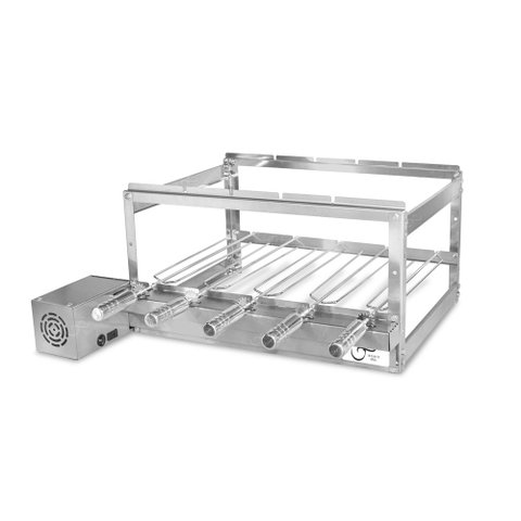 Grill Giratório em Inox para Churrasqueira com 5 Espetos - Infinity