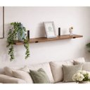 Ver imagem 3 de Prateleira Madeira Mdf Louro Freijó Mão Francesa 80x15 Cm