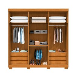 Guarda Roupa Acp Eliza 6 Portas com Pés - Cinamomo/off White - 2
