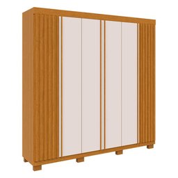 Guarda Roupa Acp Eliza 6 Portas com Pés - Cinamomo/off White - 1