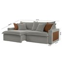Ver imagem 6 de Sofá Dallas Linho Dois Módulos de 120cm B15 Meu Sofá Online