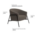 Ver imagem 3 de Poltrona Decorativa Maitê Base Aço Preto Bouclé Marrom - Nexta Casa