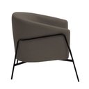 Ver imagem 7 de Poltrona Decorativa Maitê Base Aço Preto Bouclé Marrom - Nexta Casa