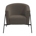 Ver imagem 6 de Poltrona Decorativa Maitê Base Aço Preto Bouclé Marrom - Nexta Casa