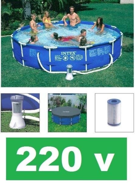 Piscina Intex 6503 L Estrutural com Bomba Filtrante 2006 Lh 220v e Capa - 1