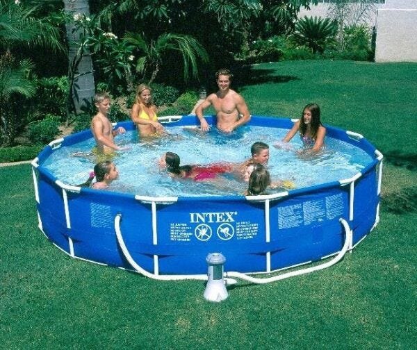 Piscina Intex 6503 L Estrutural com Bomba Filtrante 2006 Lh 220v e Capa - 2