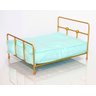 Cama Pet Baronesa M metal dourado - ovelha marfim - 2