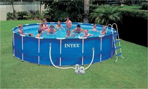 Piscina Intex 24311 Litros com Bomba Filtrante Capa Forro Escada e Transformador para 220v - 2