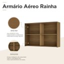 Ver imagem 7 de Armário Aéreo 2 Portas Vidro Reflecta Nesher Rainha 120cm