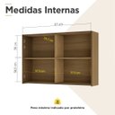 Ver imagem 4 de Armário Aéreo 2 Portas Vidro Reflecta Nesher Rainha 120cm