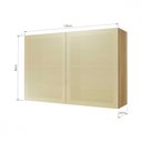 Ver imagem 2 de Armário Aéreo 2 Portas Vidro Reflecta Nesher Rainha 120cm
