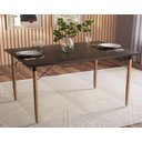 Ver imagem 3 de Mesa de Jantar Madri Tampo Preto Pés Madeira 1,20 x 0,80