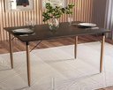 Ver imagem 3 de Mesa de Jantar Madri Tampo Preto Pés Madeira 1,20 x 0,80