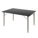 Ver imagem 1 de Mesa de Jantar Madri Tampo Preto Pés Madeira 1,20 x 0,80
