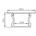 Ver imagem 2 de Perfil de Embutir 24,2x14,3 p/Fita de LED 3M Branco