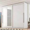 Ver imagem 6 de Guarda Roupa Casal 2 Portas de Correr com Espelho MDF Atrane 268 cm Branco Absoluto Zanz