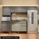 Ver imagem 2 de Armário de Cozinha 4 peças Balcão sem Tampo 120cm Lina04 K02 Gris/Freijó - Mpozenato