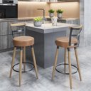 Ver imagem 2 de Kit 2 Banquetas Alta Bistro Luxo para Cozinha Balcão Moscou:amarula