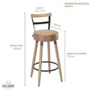 Ver imagem 4 de Kit 2 Banquetas Alta Bistro Luxo para Cozinha Balcão Moscou:amarula