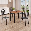 Ver imagem 1 de Conjunto Sala de Jantar com 4 Cadeiras Lívia Preto/Marrom